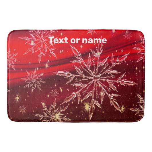Snowflake Weihnachtsküche Bath Rug Mat Zuhause Badematte (Vorderseite)
