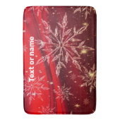 Snowflake Weihnachtsküche Bath Rug Mat Zuhause Badematte (Vorderseite Vertikal)
