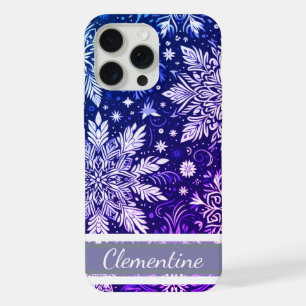 Snowflake Weihnachtsmuster iPhone 15 Pro Max Hülle