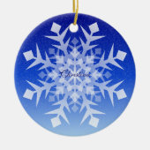 Snowflake Weihnachtsschmuck mit Namen (Vorne)