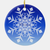 Snowflake Weihnachtsschmuck mit Namen (Hinten)