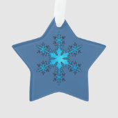 Snowflake Weihnachtsschmuck Ornament (Rückseite)