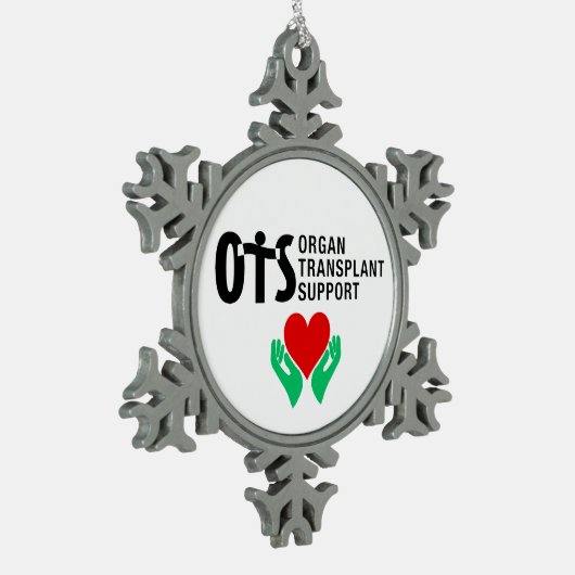 Snowflake Weihnachtsschmuck Pewter Schneeflocken Zinn-Ornament (Links)