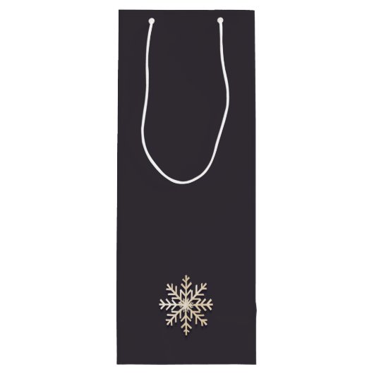 Snowflake Weinbeutel Geschenktüte Für Weinflaschen (Rückseite)