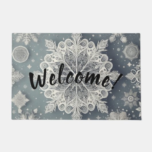 Snowflake Welcome Mat Fußmatte (Vorderseite)