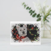 Snowflake Westie Postkarte (Stehend Vorderseite)