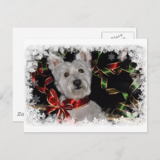 Snowflake Westie Postkarte (Vorne/Hinten)
