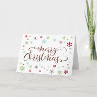 Snowflake Whimsy, Warm Brown Frohe Weihnachtsart