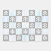 Snowflake White Opal Peace Joy Liebe 4 Foto Geschenkpapier Set (Vorderseite 2)