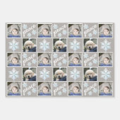 Snowflake White Opal Peace Joy Liebe 4 Foto Geschenkpapier Set (Vorderseite)