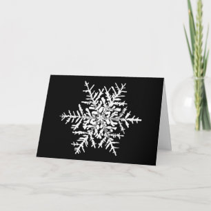 Snowflake Wilson Bentley Xmas Card Feiertagskarte