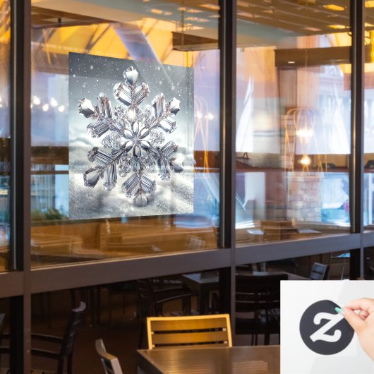 Snowflake Window Cloning Fensteraufkleber (Restaurantfenster)