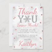 Snowflake Winter 1. Geburtstag Dankeskarte (Vorderseite)