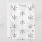 Snowflake Winter 1. Geburtstag Dankeskarte (Rückseite)