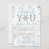Snowflake Winter 1. Geburtstag Dankeskarte (Vorderseite)