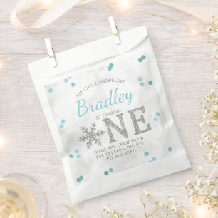 Snowflake Winter 1. Geburtstag Geschenktütchen
