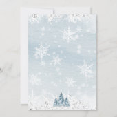 Snowflake Winter Baby Dusche Baby Es ist kalt Einladung (Rückseite)