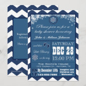 Snowflake Winter Baby Dusche Einladung (Vorne/Hinten)