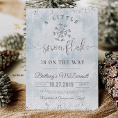 Snowflake Winter Baby Dusche Einladung