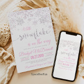 Snowflake Winter Baby Dusche Einladung