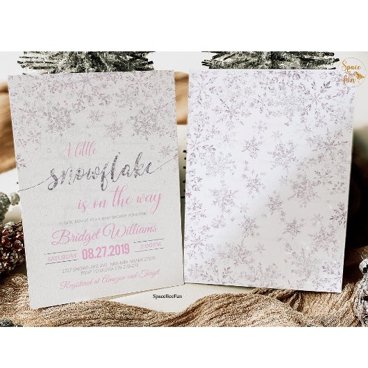 Snowflake Winter Baby Dusche Einladung