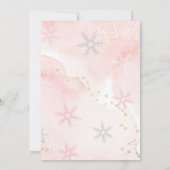 Snowflake Winter Baby Dusche Einladung (Rückseite)
