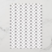 Snowflake Winter Baby Dusche Folieneinladung (Rückseite)