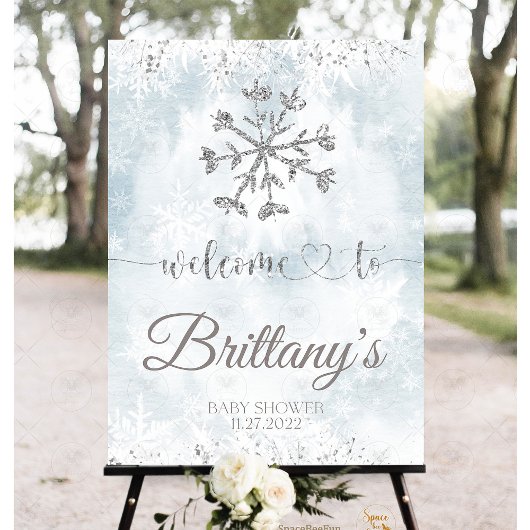 Snowflake Winter Baby Dusche Geschenkanhänger