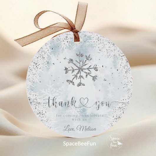 Snowflake Winter Baby Dusche Geschenkanhänger