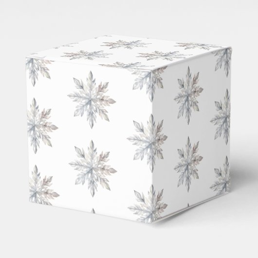 Snowflake Winter Baby Dusche Geschenkschachtel (Vorderseite)