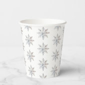 Snowflake Winter Baby Dusche Pappbecher (Rückseite)