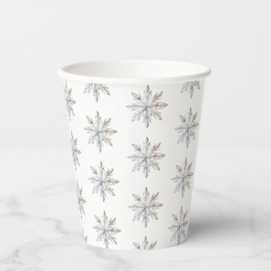 Snowflake Winter Baby Dusche Pappbecher (Vorderseite)