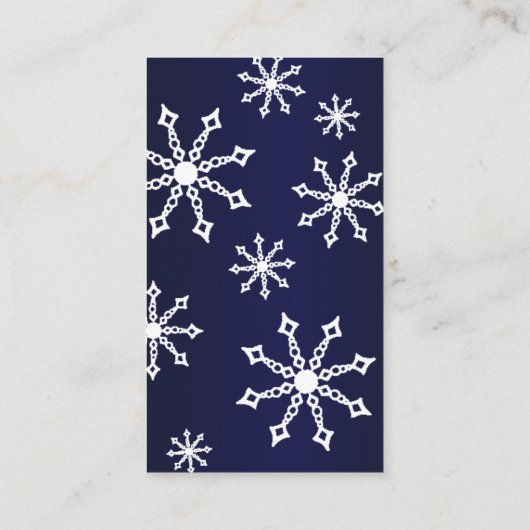 Snowflake Winter Baby Duschkabine Windelwanne Raff Begleitkarte (Rückseite)