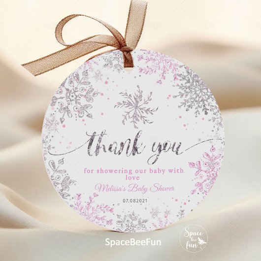 Snowflake Winter Baby Duschmädchen Geschenkanhänger