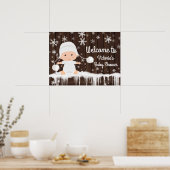 Snowflake Winter Baby Duschzeichen Poster (Küche)