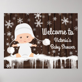 Snowflake Winter Baby Duschzeichen Poster