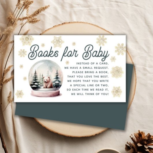Snowflake Winter Baby Showbuchanfrage Begleitkarte