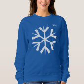 Snowflake Winter Blue Sweater Sweatshirt (Vorderseite)