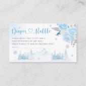 Snowflake Winter Boho Teddy Bear Diaper Raffles Begleitkarte (Vorderseite)