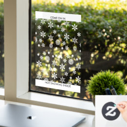 Snowflake Winter Business oder Zuhause Entry 8x11  Fensteraufkleber