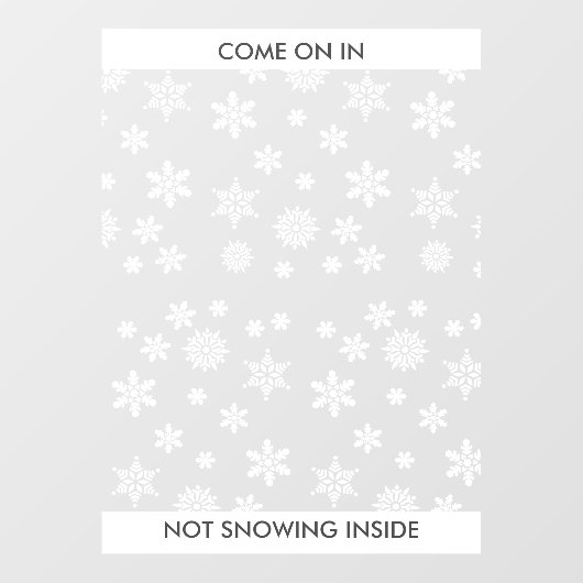 Snowflake Winter Business oder Zuhause Entry Gross Fensteraufkleber (Blatt)