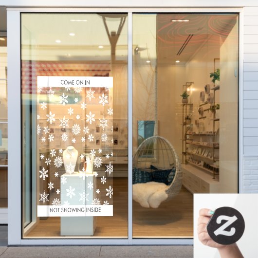 Snowflake Winter Business oder Zuhause Entry Gross Fensteraufkleber (Schaufenster)