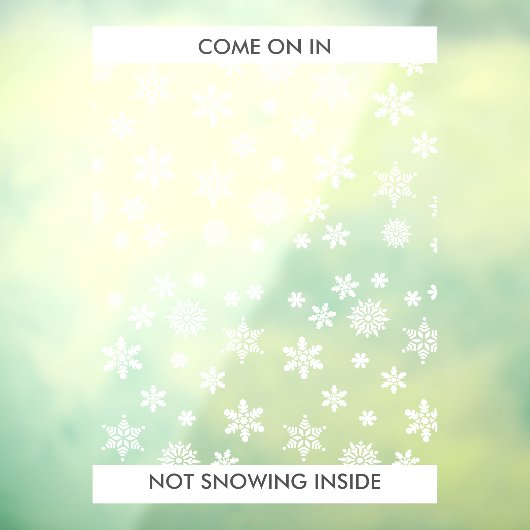 Snowflake Winter Business oder Zuhause Entry Gross Fensteraufkleber (Blatt 3)