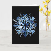 Snowflake Winter Christmas Matching  Karte (Gelbe Blume)