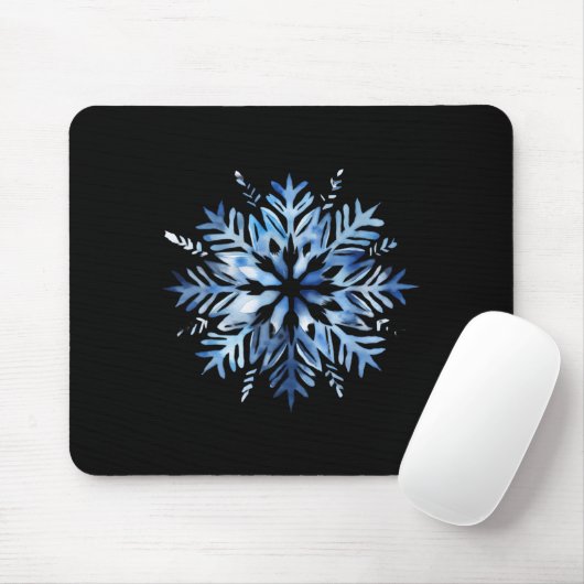 Snowflake Winter Christmas Matching Mousepad (Mit Mouse)