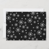 Snowflake Winter Elegantes Brautparty Einladung (Rückseite)