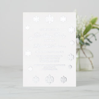 Snowflake Winter Geburtstag Folieneinladung
