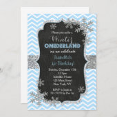 Snowflake Winter Geburtstagsparty Einladungen (Vorne/Hinten)