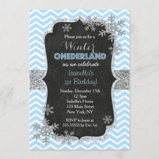 Snowflake Winter Geburtstagsparty Einladungen
