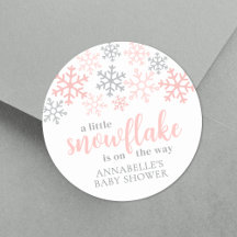Snowflake Winter Girl Baby Shower